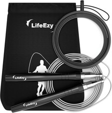 Jump Rope, High Speed Weighted Jump Rope - Premium Quality Tangle-Free - Self-Lo