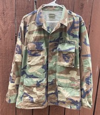 Vtg US Army Woodland Camo BDU Coat Blouse 8415-01-084-1647 Medium Regular