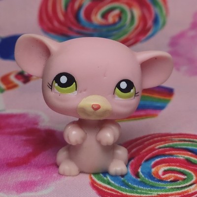 Littlest Pet Shop Authentic LPS #1434 Pink Mouse Green Eyes Blind Bag European