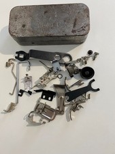 Blechdose Pfaff silber mit Inhalt N&auml;hmaschine Vintage Dose B&uuml;chse Antik