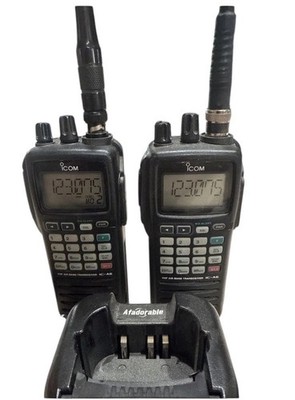 ICOM IC-6 Aircraft radio two of them with headset adapter charger 2-RADIOS