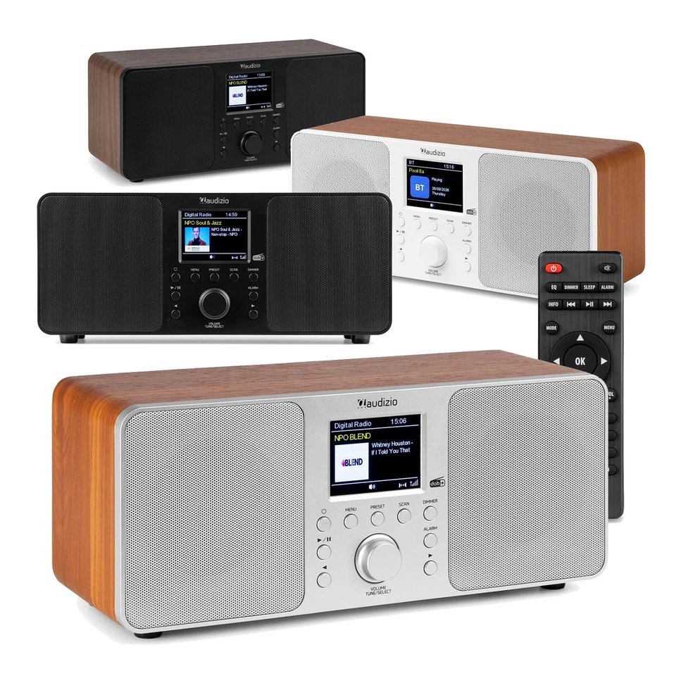 Audizio Genua DAB Radio Speaker with Bluetooth, FM Tuner and DAB+ Digital