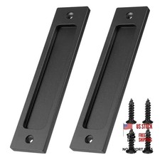 Sliding Barn Door Closet Handles Pulls, 2 Pack Rectangular Recessed Sliding