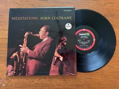 JOHN COLTRANE - Meditations Impulse Early Press RVG LP Vinyl VG+/VG+ Jazz