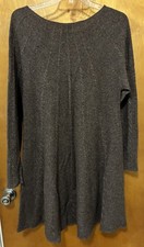 Sundance Women's Lambswool Blend Brown Skater Sweater Dress Sz Large 