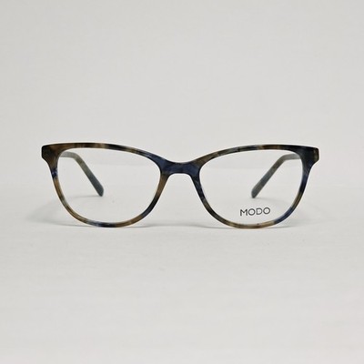 MODO 6540 Women's Handmade Oval / Cat Eye Glasses in Blue-Brown Melange | 50mm