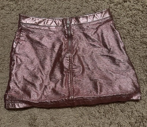Girls Art Class Faux Leather Pink Skirt 2 pockets Size M/8 - Picture 5 of 7