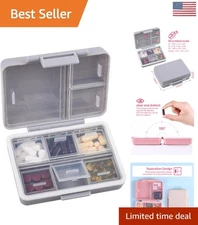 9-Grid Portable Pill Organizer – Travel-Friendly, Waterproof & Easy to Open