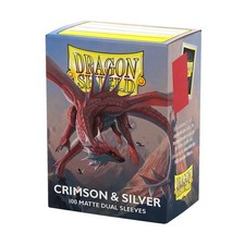 Dragon Shield - Standard Sleeves - Matte Dual Crimson Silver 100ct New Drago