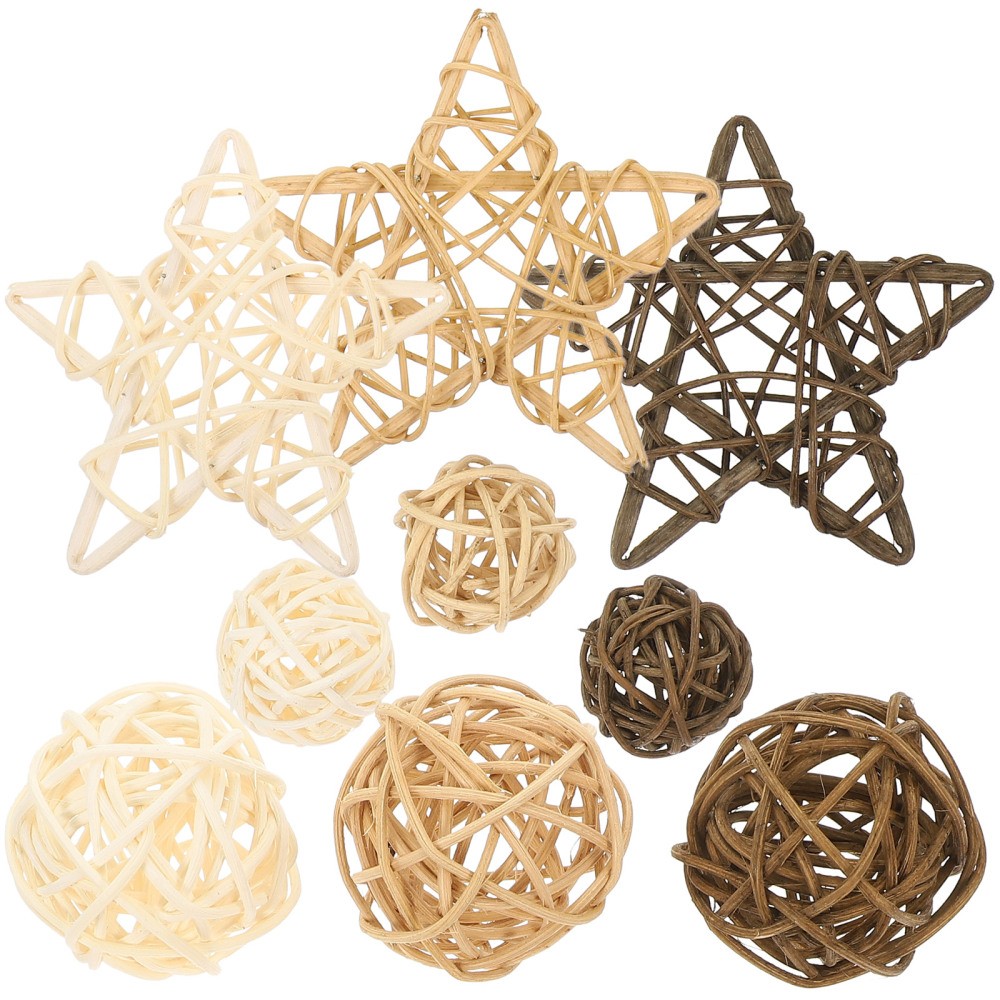 9-Piece Photo Prop Set with Decorative Fillers and Ball Ornaments
