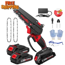 Mini Chainsaw 6 inch Cordless, Wood Ranger Mini Chainsaw with V 2.0Ah Battery US