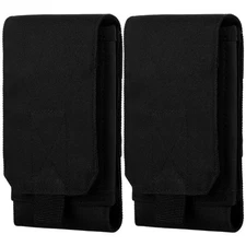 2 Pcs Molle Phone Pouches, 1000d Nylon Universal Tactical Cell Phone Pouch Ho...