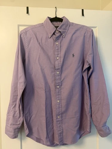 NEW Polo Ralph Lauren Lavender Oxford Shirt OCBD Small - product listing photo