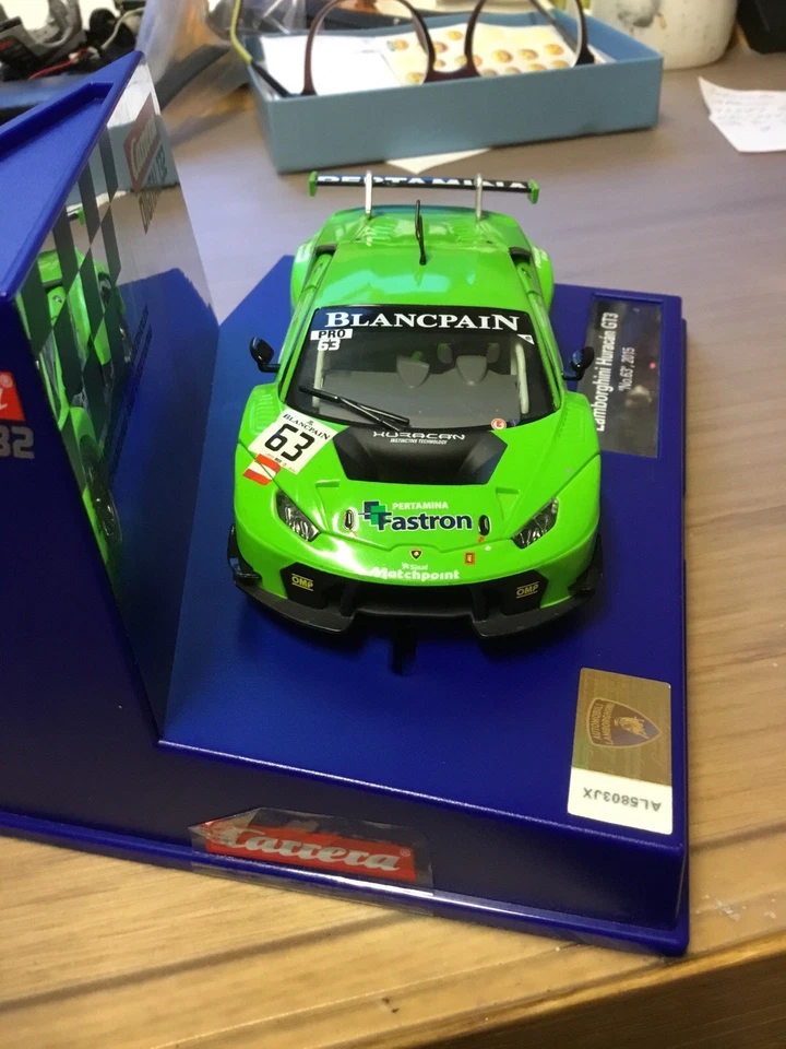 ACHTUNG Carrera Digital 132 Lamborghini Huracan GT3 #63 2015 GEBRAUCHT - Bild 2 von 4