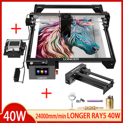 Longer RAY5 40W Laser Engraver WIFI DIY Logo High Precision 24000mm/min +Roller