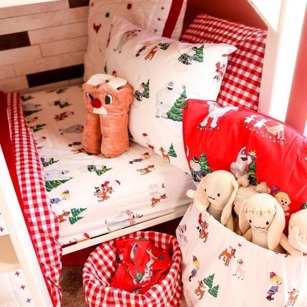 Disney Pottery granero vacaciones cuna niño bebé Rudolph sábana cama funda almohada conjunto 2 Foto 4 de 4
