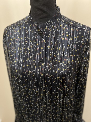 NWT Rag & Bone Carina Viscose Button Up Blouse Black Multi Size Small - Picture 2 of 10