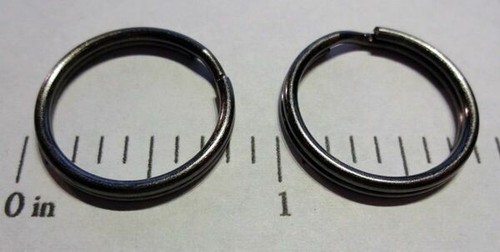 12 SCHLÜSSELRINGE 20 mm ca. 3/4" Spaltring ~ schwarz GUN METAL Oberfläche Stahl Fundstücke - Bild 2 von 5
