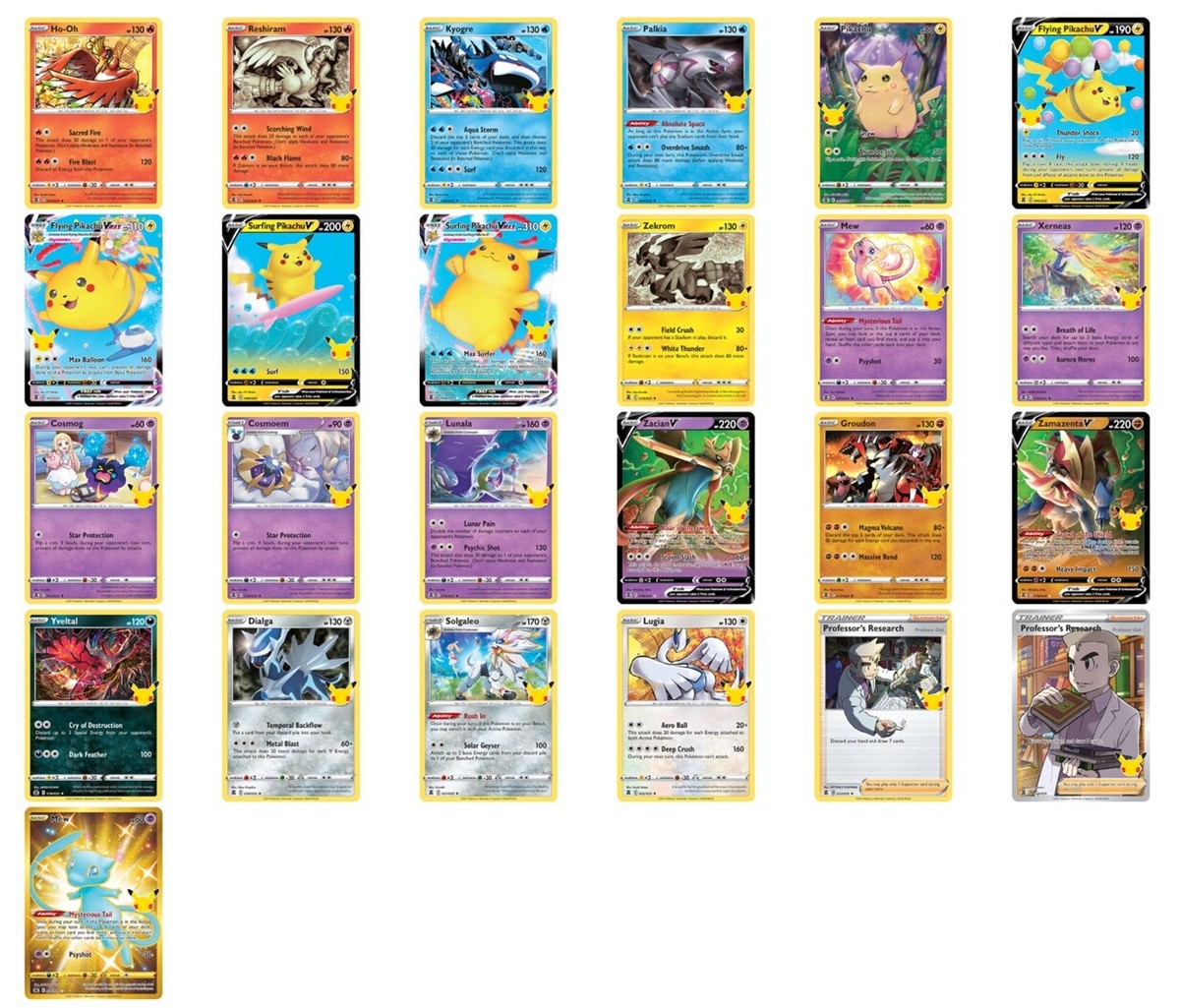 pokemon celebrations card set list Pokmon 25th Anniversary Complete Master (118/100) 2021 + Official Binder Colorless Artist FULL Celebrations Set List! -