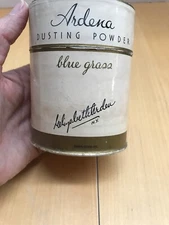 vintage Ardena Elizabeth Arden BLUE GRASS perfumed Dusting Powder + Puff