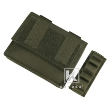 KRYDEX Tactical Helmet Counterweight Pouch Helmet Battery Pocket Hook Back Green