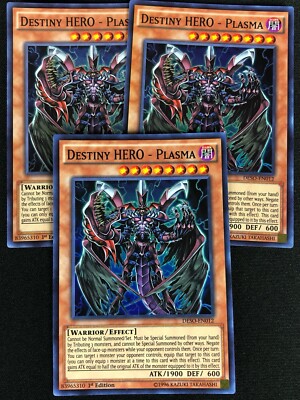 YUGIOH DESTINY HERO PLASMA DESO-EN012 1ST SUPER X3 (NM)