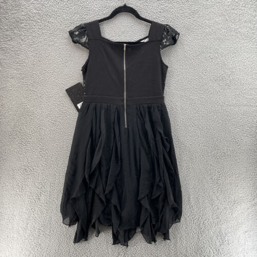 D Signed COCO Dress Girls Large Black Vanilla Lace Bodice Ruffled Skirt Festival - Picture 2 of 12
