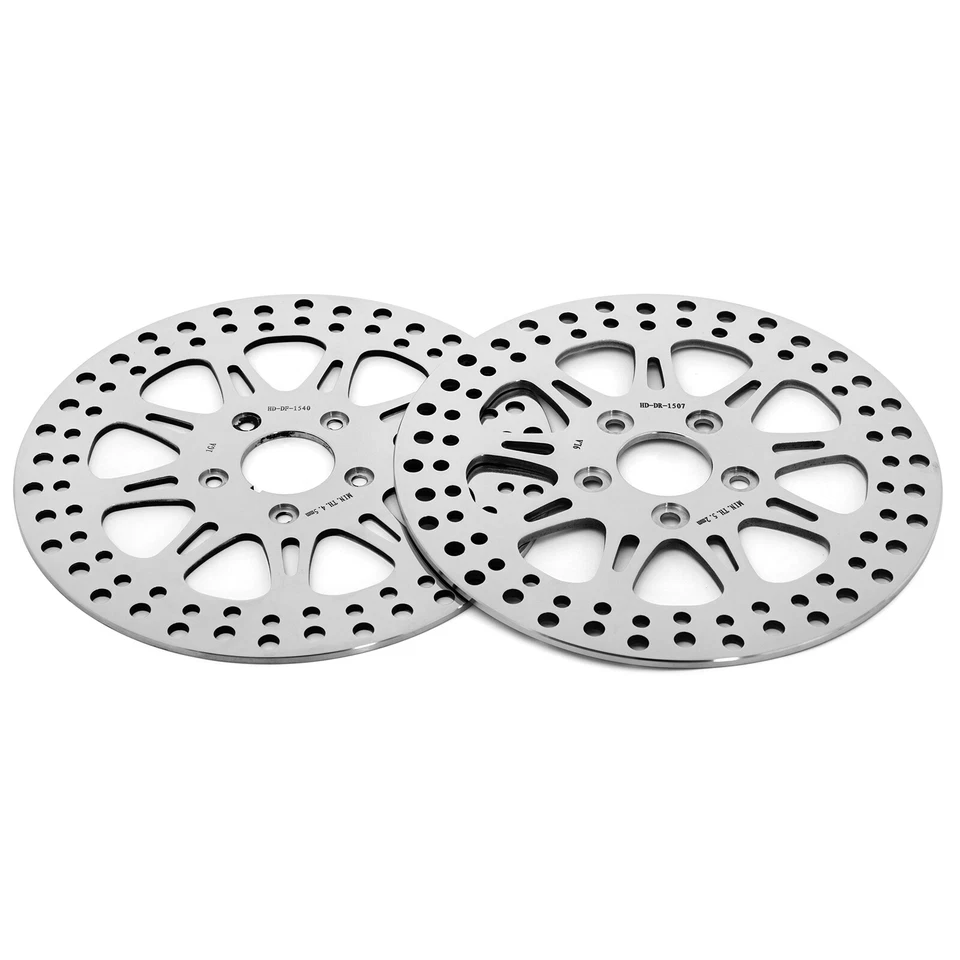 2x Rotores de freno delanteros traseros pulidos de 11,5" para Harley FXST Heritage Softail 87-99 Foto 2 de 4