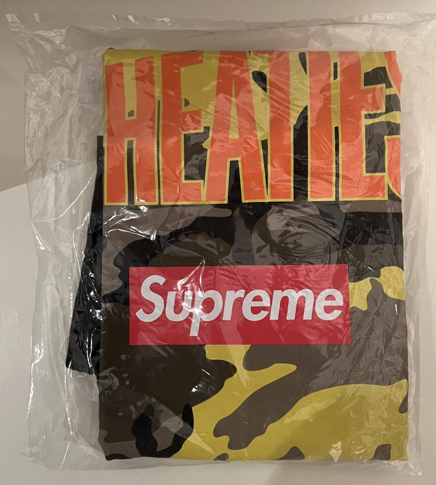 T shirt authentique Supreme Wheaties grandes chaussettes céréales & boîte logo autocollant
