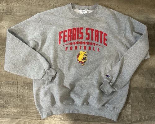 Champion Ferris State University Bulldogs Sweatshirt Men’s Large Gray College