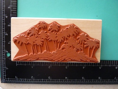 Palm Island 120-F STAMPSCAPES Rubber Stamp - Picture 2 of 2