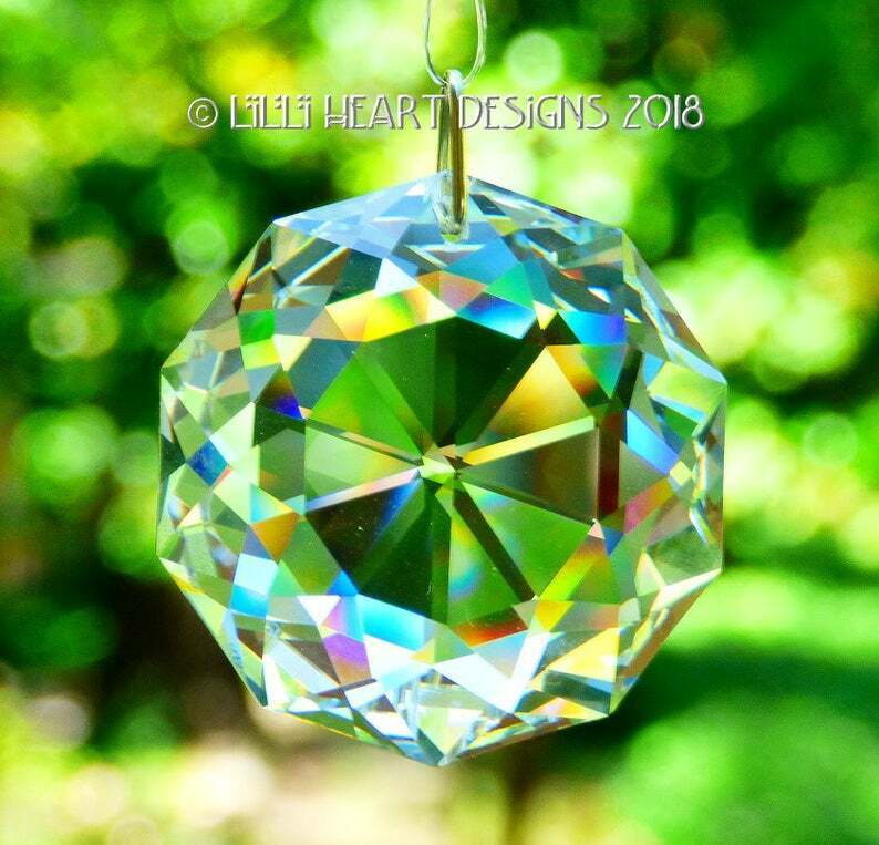 Swarovski Crystal Clear 38mm Prism The Dahlia Sun Catcher Swarovski Crystal Clear 38mm Prism The Dahlia Sun Catcher