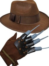 Freddy Krueger Kralle & Hut Halloween Horror Kostüm Killer Accessoire