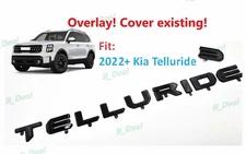 Custom OVERLAY Gloss Black Telluride Rear Letters Emblem 2022+ Telluride