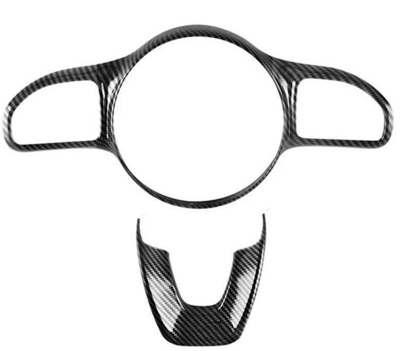 Carbon Fibre Look Flat bottomed Steering Wheel Trim for Mercedes A