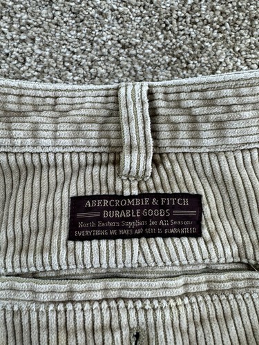 Abercrombie & Fitch Corduroy Pants Men's 34x30 Wide Leg Baggy Vintage Y2K - Picture 6 of 11