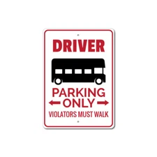Personalized Driver Parking Only Sign Custom Profession Aluminum Wall Decor