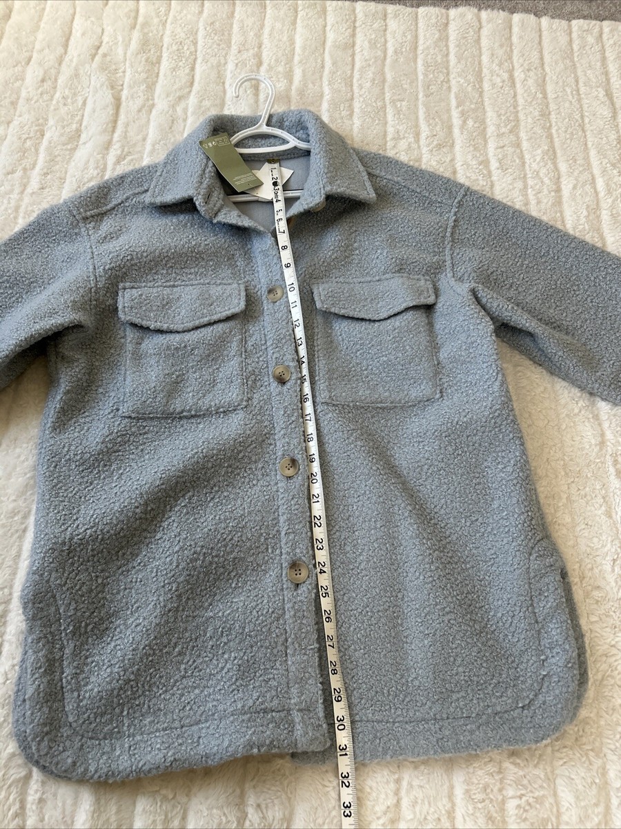 H&M Shirt Jacket Light Blue Womens Size M Fall Winter H&M Shirt Jacket Light Blue Womens Size M Fall Winter