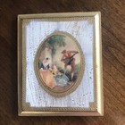 Vintage Italian Florentine Gold Gilt Wall Plaque Courting Couple Made In Italy — photo 1