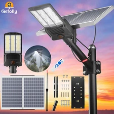 12800W Commercial Solar Street Lights Outdoor Dusk to Dawn For basketball court