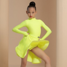 Bodysuit Lotus Latin Dance Skirt Professional Competition Ballroom Costume Set