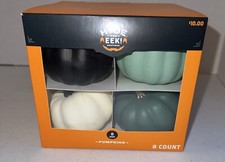 New Hyde  Eek 8pk Pumpkins Indoor Decorative Black White Green NIB