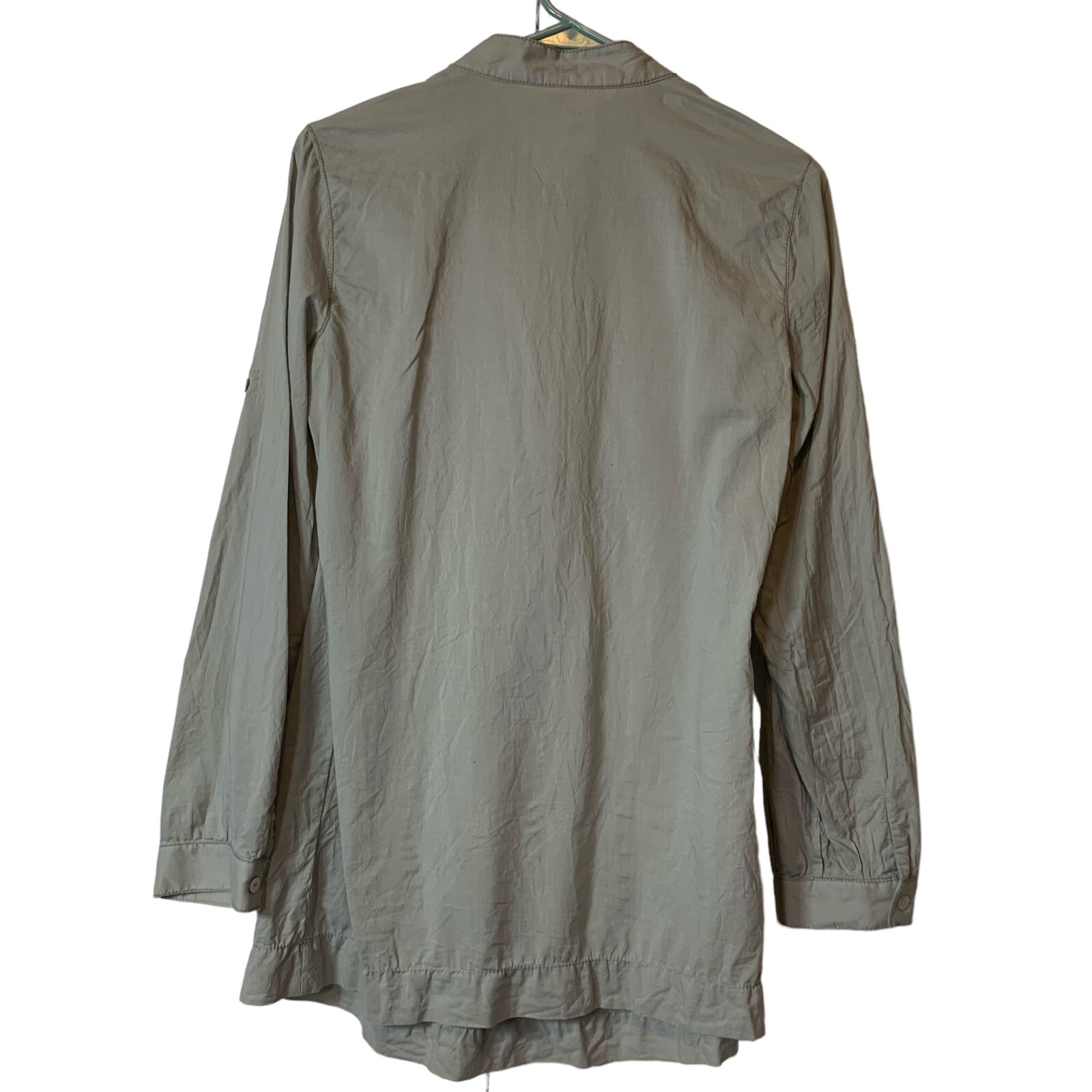 Max Studio Ruffle Front Tunic 3/4 Button Crinkle … - image 2