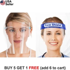 Face Shield Mask Reusable Protector Anti-Fog Safety Cover Washable Full Splash