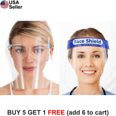 Face Shield Mask Reusable Protector Anti-Fog Safety Cover Washable Full Splash
