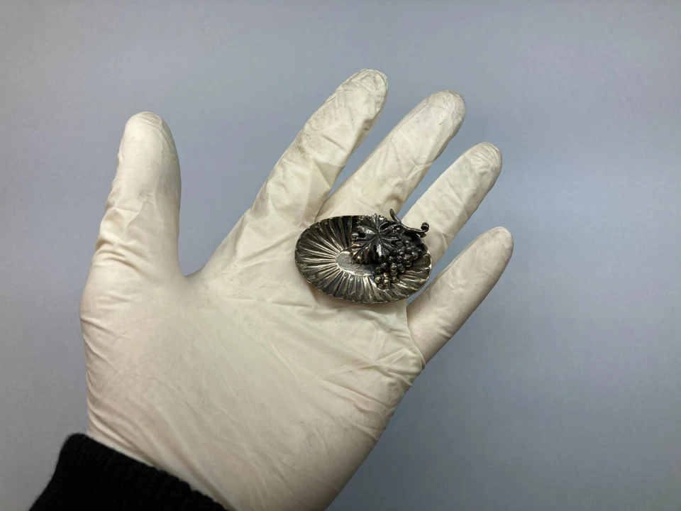 RASPINI G MINIATURA ARGENTO 925 MICROFUSIONE FRUTTA VINTAGE ITALIAN MADE FIRMATO - Immagine 4 di 4