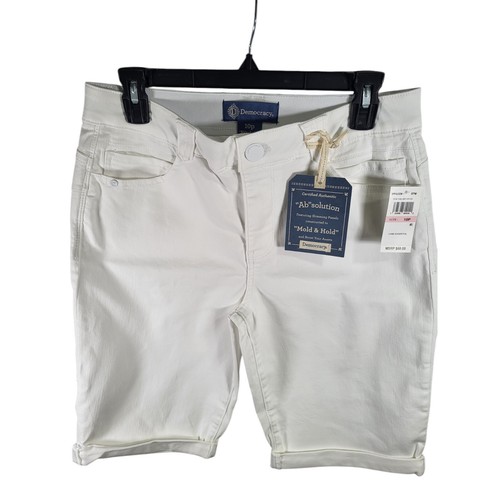 Democracy Petite Bermuda Shorts - Ab Solution, White, Women’s Size 10, Stylish - Picture 18 of 18