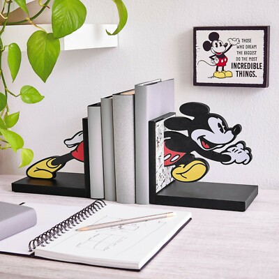 WDW Disney Mickey Mouse Disney Set of 2 Mickey Mouse Bookends Brand New ...