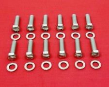 SBC CHEVY INTAKE MANIFOLD STAINLESS STEEL HEX BOLTS KIT 283 305 327 350 400 TPI
