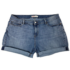 Levis Cut Off Shorts Womens 18 Cuffed Beach Signature High Rise Stretch Denim